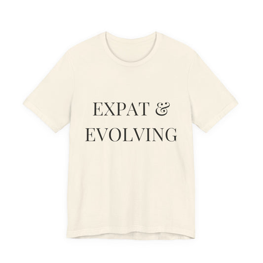 Expat & Evolving Tee — Black Print