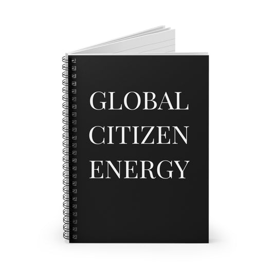 Notebook — "Global Citizen Energy" Spiral Ruled Journal