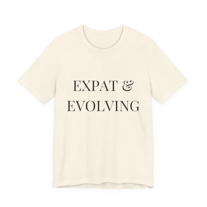 Expat & Evolving Tee — Black Print