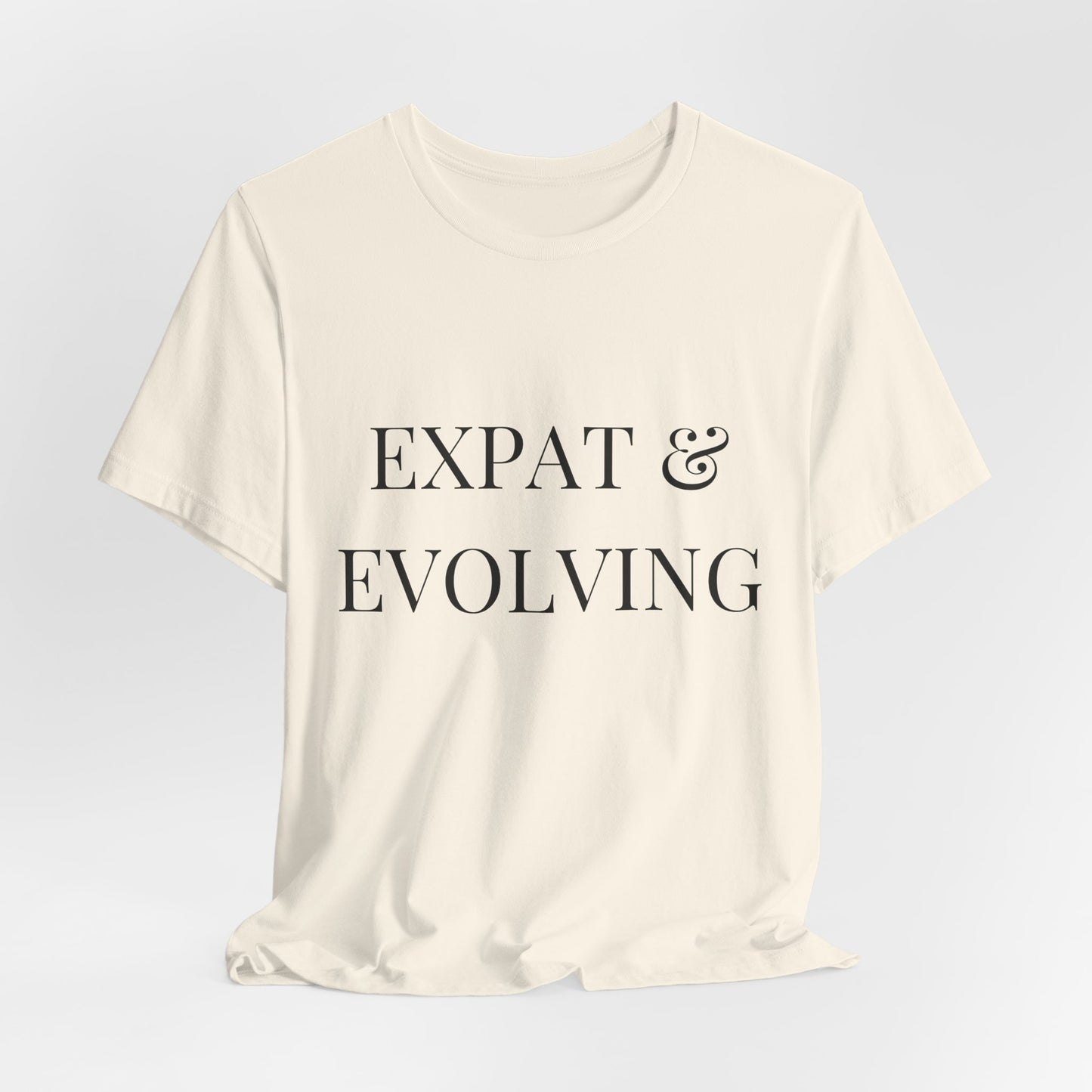Expat & Evolving Tee — Black Print