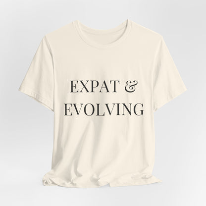 Expat & Evolving Tee — Black Print