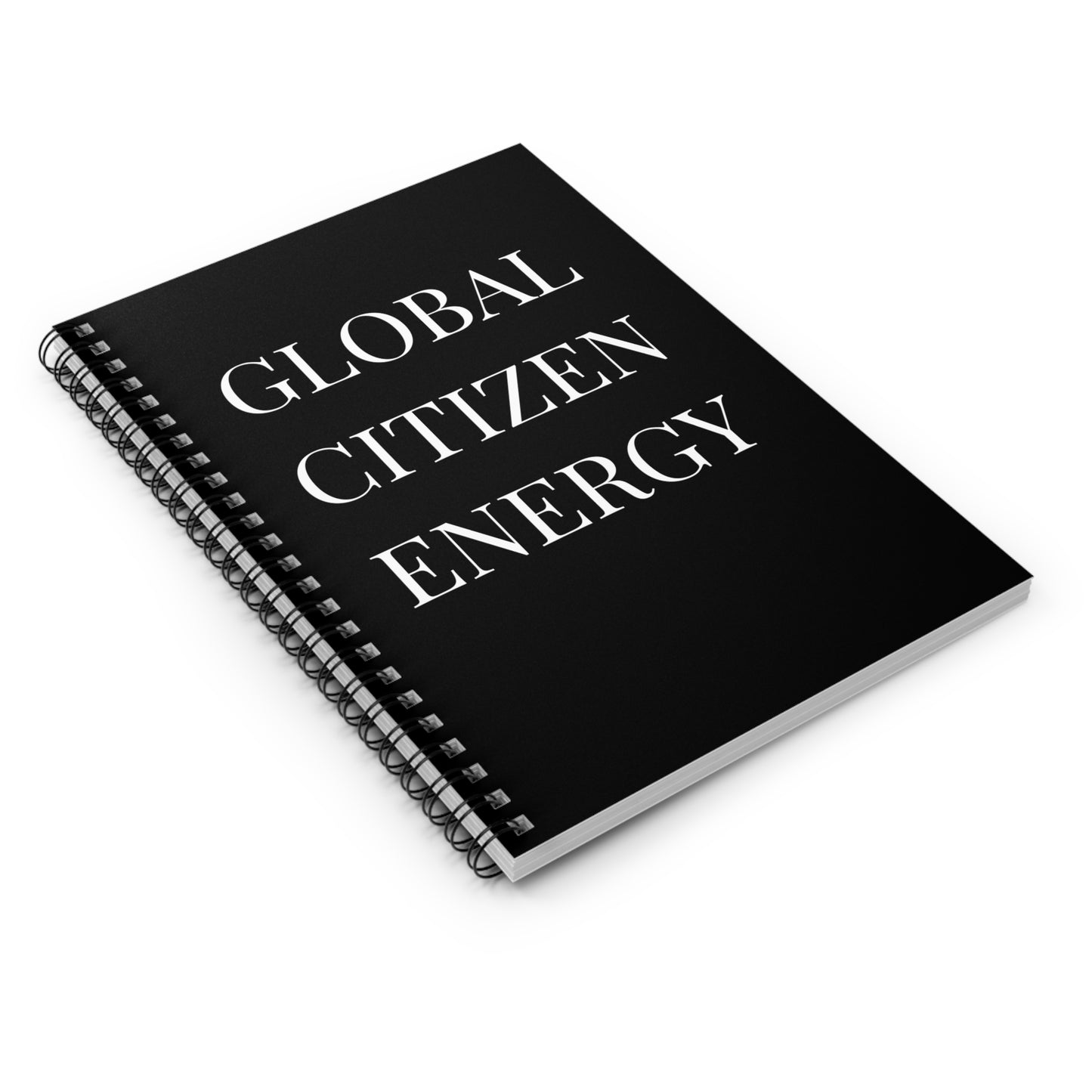 Notebook — "Global Citizen Energy" Spiral Ruled Journal