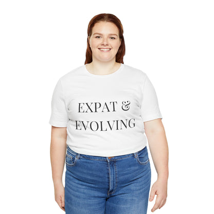 Expat & Evolving Tee — Black Print