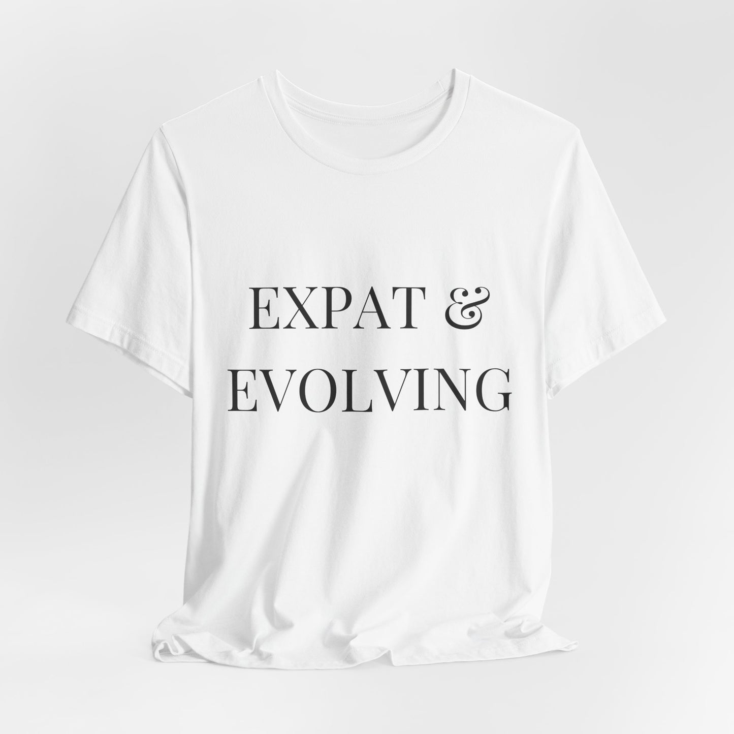 Expat & Evolving Tee — Black Print