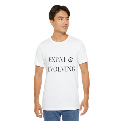 Expat & Evolving Tee — Black Print