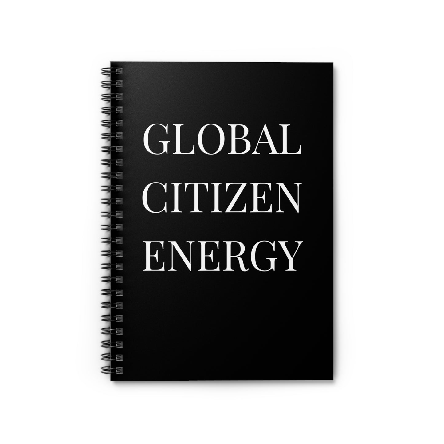 Notebook — "Global Citizen Energy" Spiral Ruled Journal