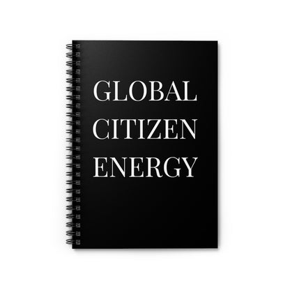 Notebook — "Global Citizen Energy" Spiral Ruled Journal