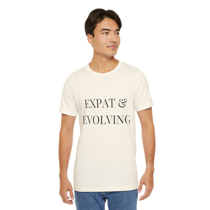 Expat & Evolving Tee — Black Print