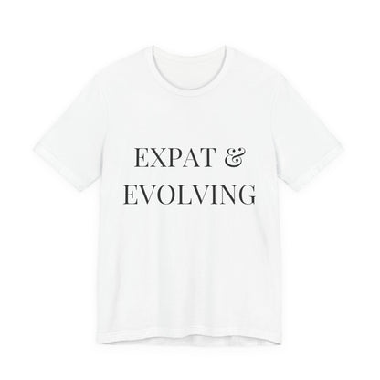 Expat & Evolving Tee — Black Print