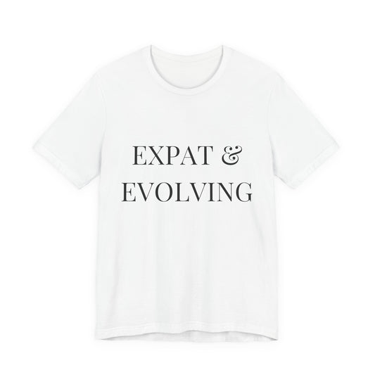 Expat & Evolving Tee — Black Print