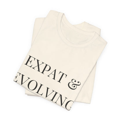 Expat & Evolving Tee — Black Print